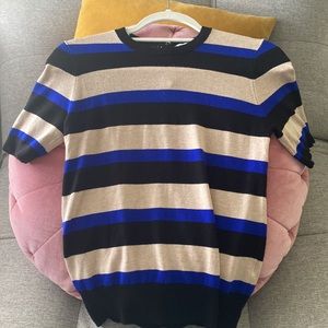 Zara Striped Short Sleeve Sweater